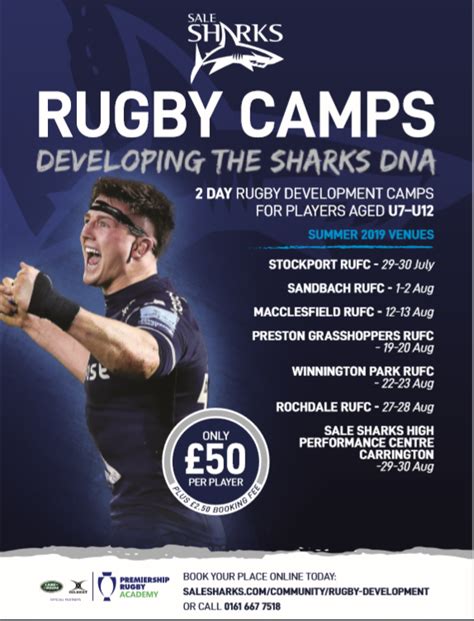 sale sharks rugby camps